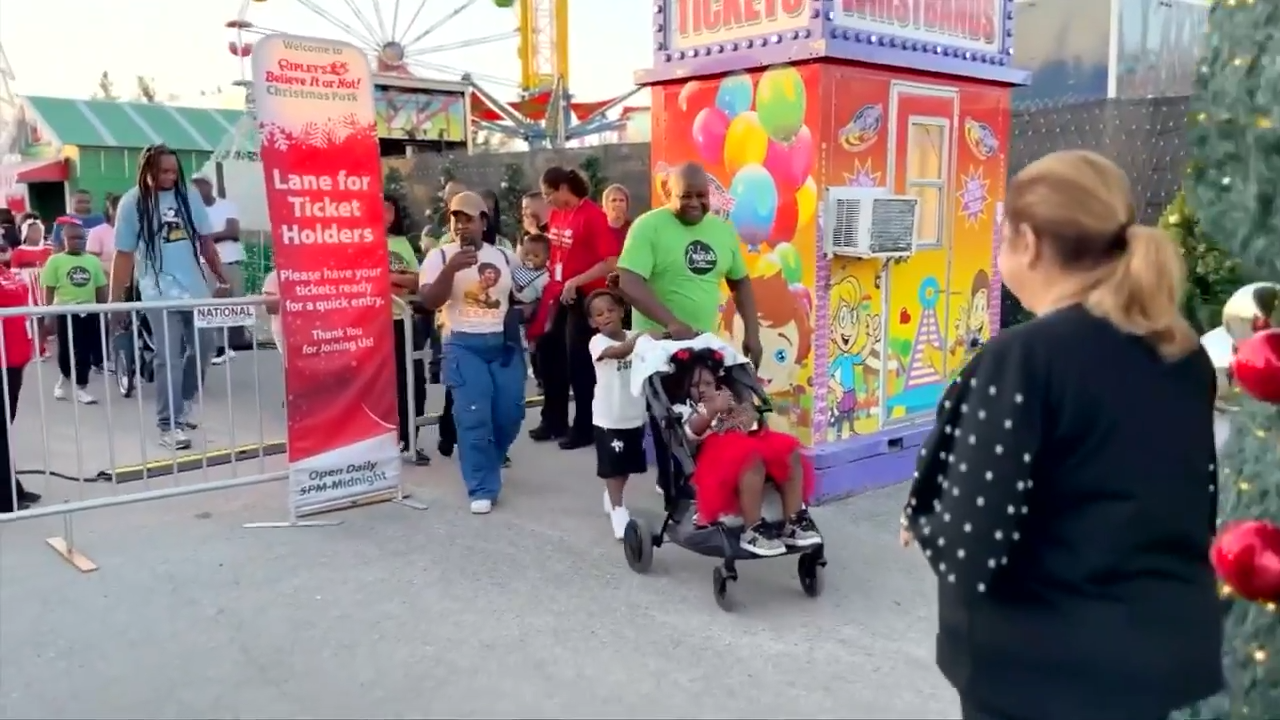 Embrace Girls Foundation treats families to holiday fun at Ripley’s Believe it or Not Christmas Park - WSVN 7News | Miami News, Weather, Sports