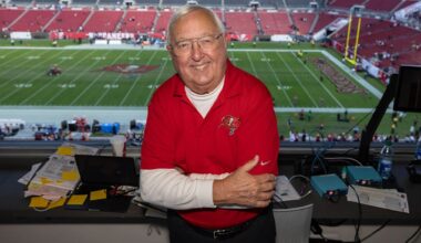 Play-by-play announcer Gene Deckerhoff and the Tampa Bay Buccaneers announced Wednesday that he will retire at the end of the season. (Photo from Tampa Bay Buccaneers website)
