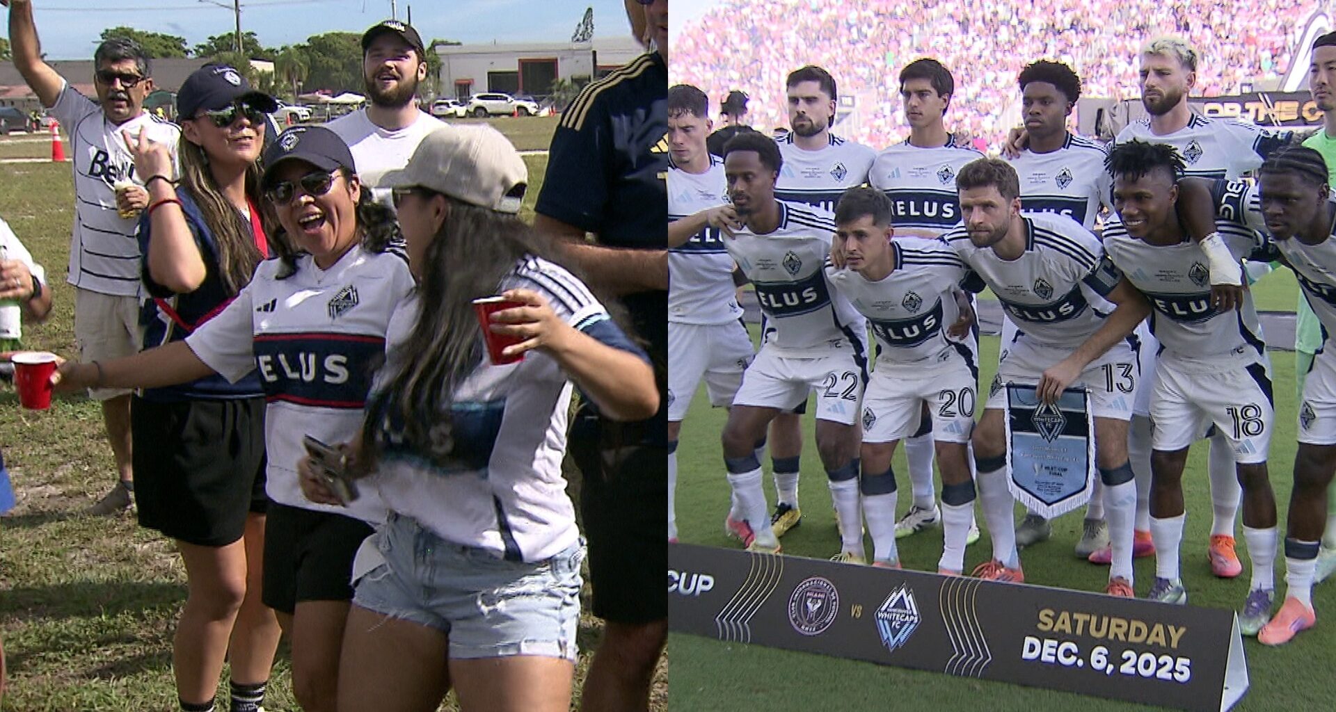 Vancouver Whitecaps fans in Miami react to loss in 2025 MLS cup final