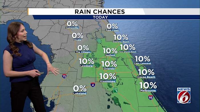 Comfortable temps in Central Florida ahead of weekend warmup