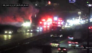 RV fire shuts down 2 right lanes on I-95 southbound at JTB