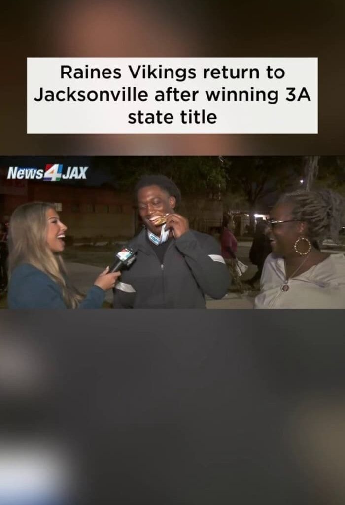 Raines Vikings return to Jacksonville after winning 3A state title