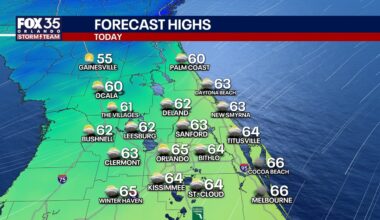Orlando weather: Cold front brings chilly temperatures to Central Florida