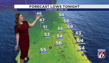 Brisk start, nice day in Central Florida. Is Christmas week looking naughty or nice?