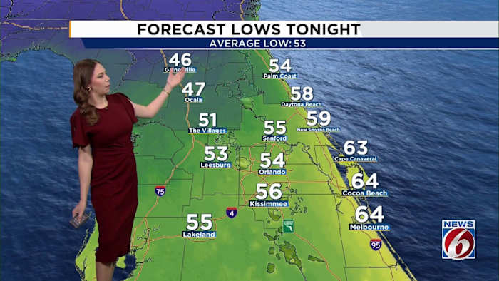 Brisk start, nice day in Central Florida. Is Christmas week looking naughty or nice?