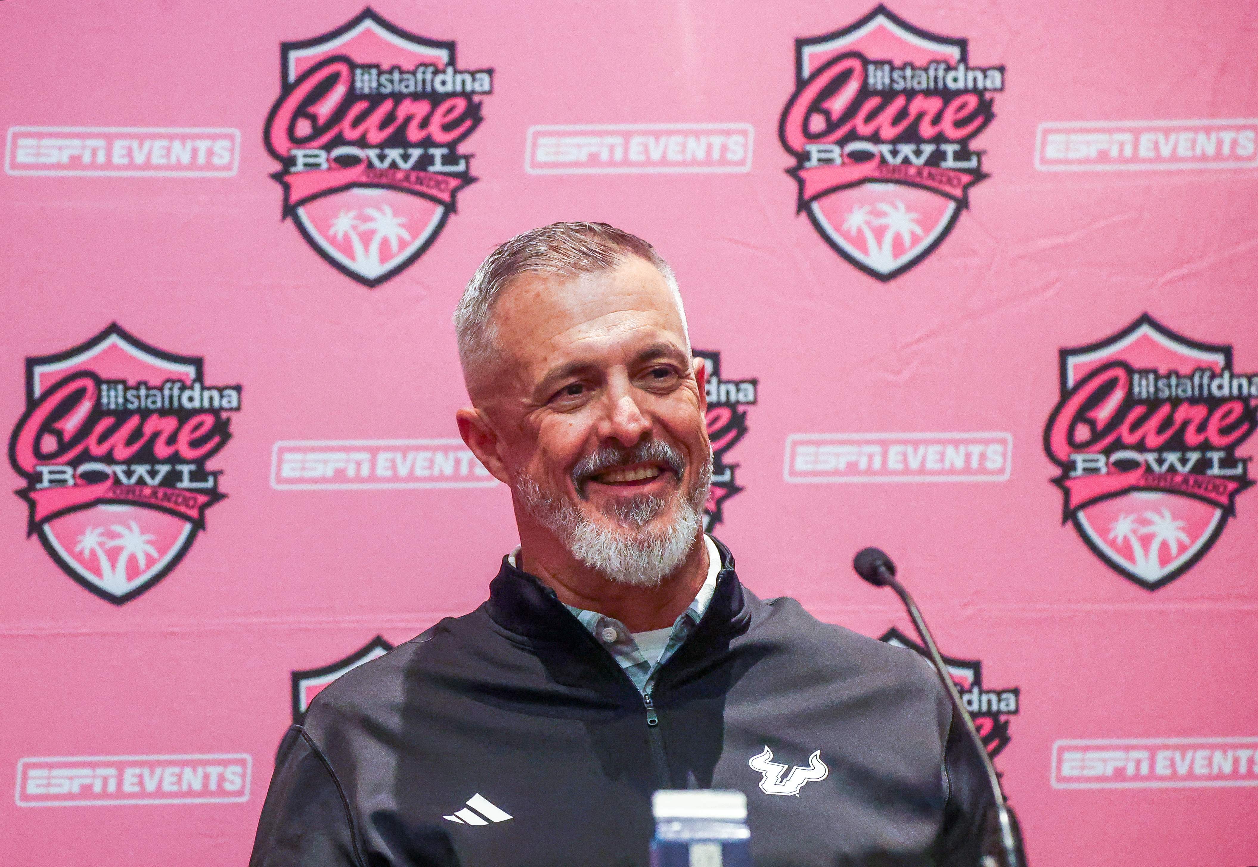 Interim head coach Kevin Patrick of the University of South...