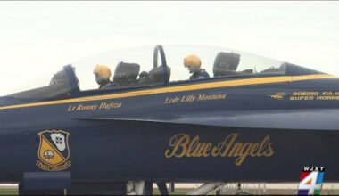 Blue Angels visit NAS Jacksonville to share details about next year’s air show