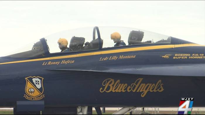 Blue Angels visit NAS Jacksonville to share details about next year’s air show