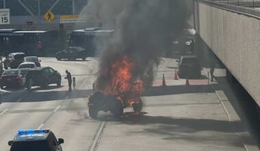 Departures level shut down at Fort Lauderdale airport due to vehicle fire