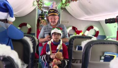 50 Muma Children's Hospital patients board Polar Express-themed flight at TPA to North Pole