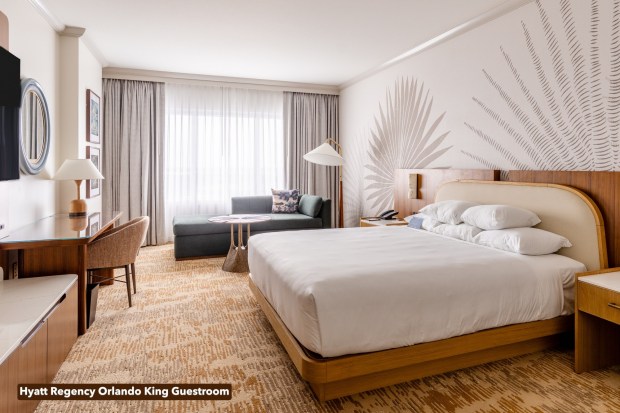 Renovations of all 1,641 rooms at the Hyatt Regency Orlando will begin in the spring and should be complete by the end of 2026. (Courtesy of RIDA Development)