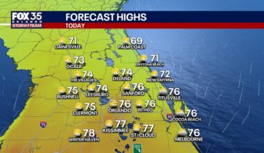 Orlando weather: warm temperatures to kickoff the weekend