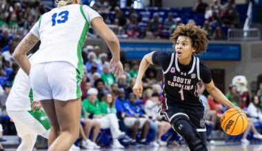 No. 3 South Carolina overpowers Florida Gulf Coast 105-43