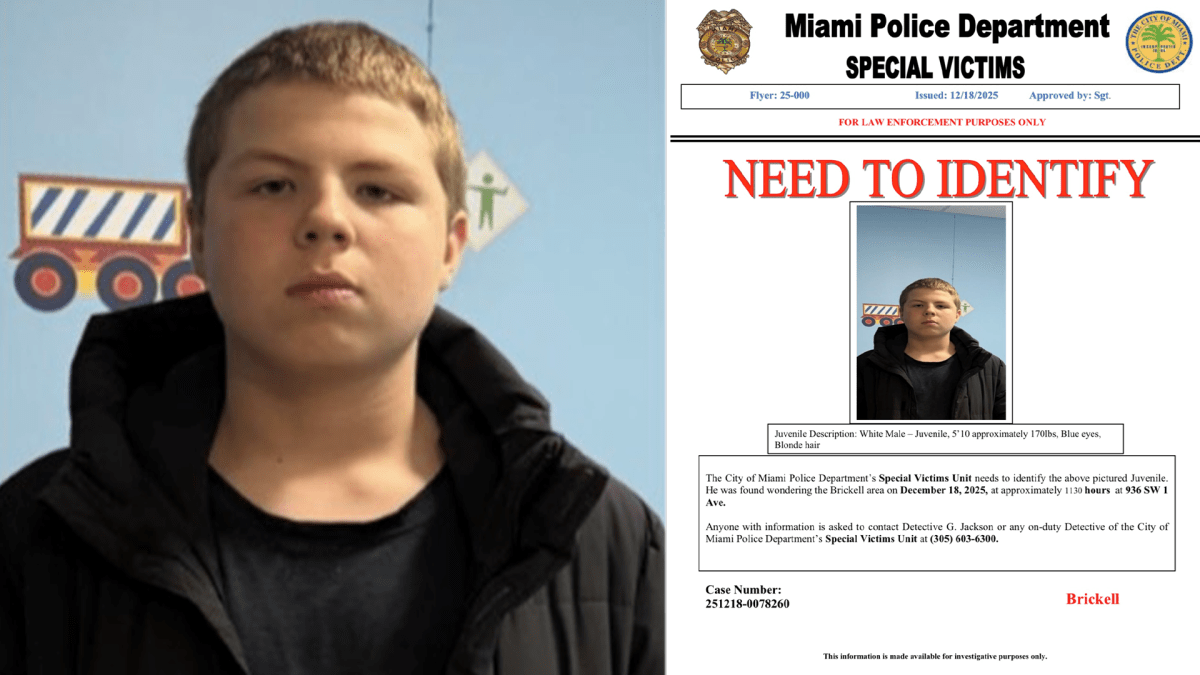 Help sought to identify teen found in Brickell Miami – NBC 6 South Florida