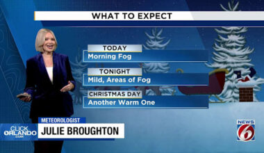 Central Florida to see warm, dry Christmas with temperature drop not far behind