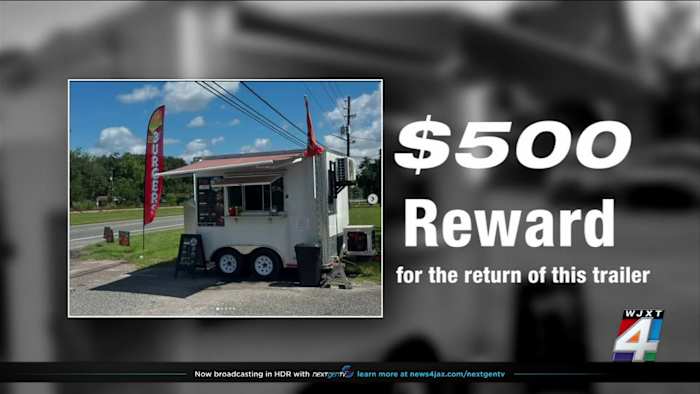 Jacksonville food truck owner’s trailer stolen on Christmas, community offers reward