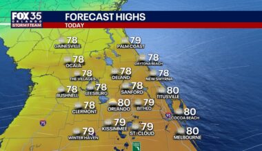 Orlando weather: Temperatures to dip as cold front arrives in Central Florida