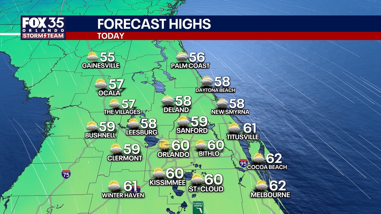 Orlando weather: Cold blast arrives in Central Florida for New Year's Eve