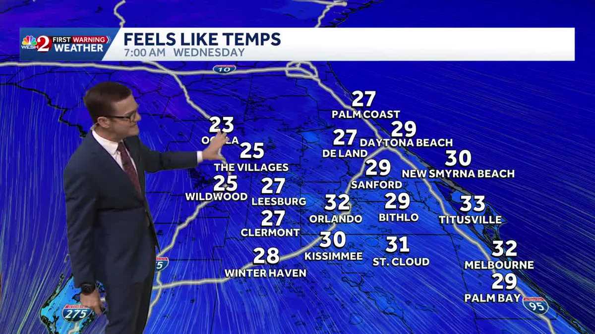 Chilly weather grips Central Florida