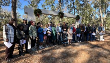 Community members gathered on Saturday, Dec. 20, to honor those buried at Pleasant Point Cemetery.