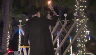 Local Hanukkah celebrations go on as planned in wake of mass shooting in Australia, amid heightened security - WSVN 7News | Miami News, Weather, Sports