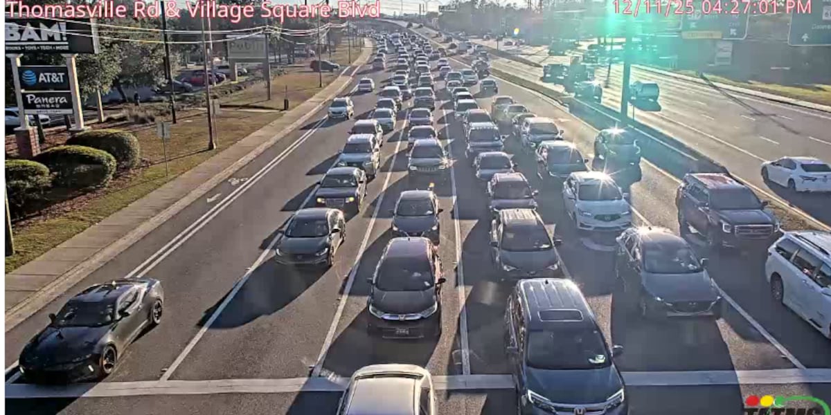 Crash causes major traffic backup on Thomasville Road and Capital Circle NE, traffic cameras show