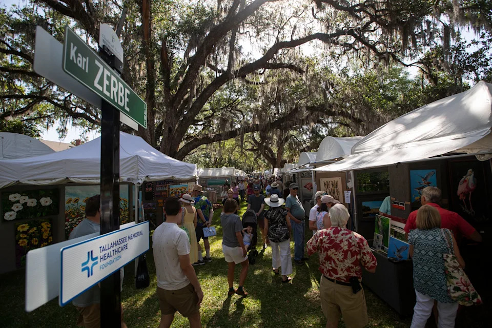 In Downtown Tallahassee, thousands of people strolled through the 25th annual Chain of Parks Art Festival that featured street art, live entertainment and more on Saturday, April 26, 2025.