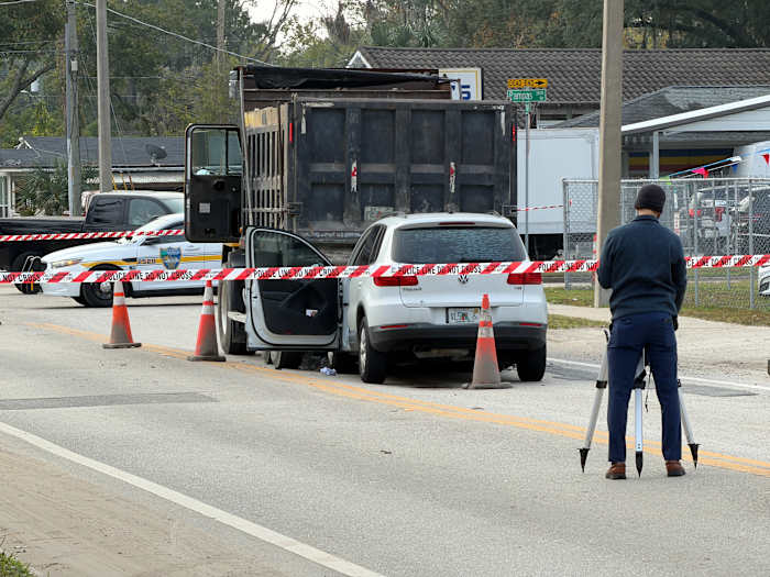 Elderly man dies after SUV rear-ends dump truck in Spring Park area