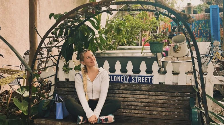 A woman at Magnolia Caffee & Green Light Gallery in South Middle River
