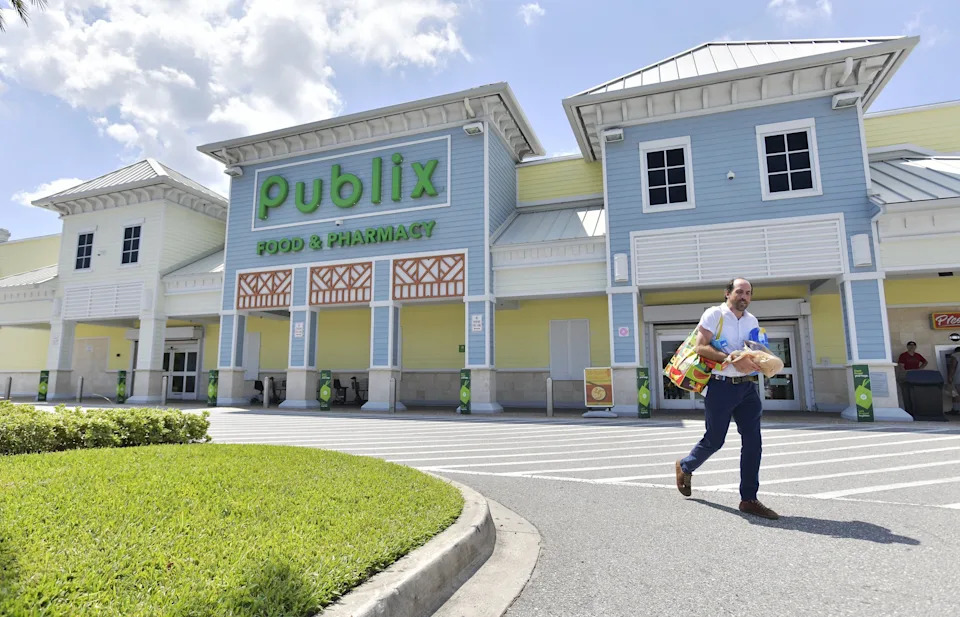Shopper Tucker Juan leaves the Publix in Neptune Beach on Wednesday, Aug. 9, 2023, where a single winning ticket for the $1.58 billion Mega Millions lottery jackpot was sold at 630 Atlantic Blvd.