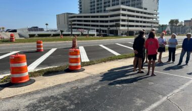 The Florida Department of Transportation removed bulb-outs on State Road A1A in front of Bellair Condos after public outcry. (Spectrum News/Jerry Hume)