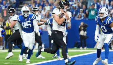 Trevor Lawrence runs for 2 scores as Jaguars close in on AFC South title with 23-17 win at Colts – Orlando Sentinel