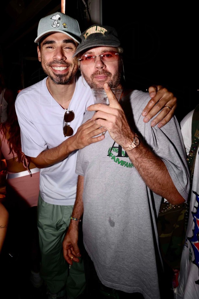 photo of Afrojack and Rampa posing for a photographer