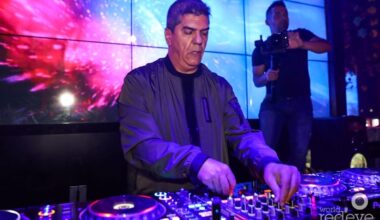 A photo of a man djing