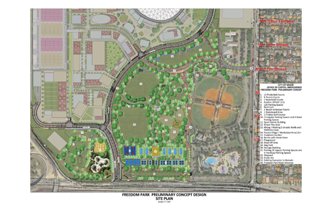 Soccer stadium will open before most of Freedom Park greenspace