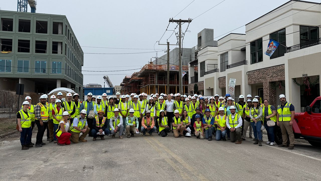 High schoolers got a behind the scenes look at a major development project that is set to revitalize Tampa’s oldest neighborhood. (Spectrum News/Tyler O'Neil)