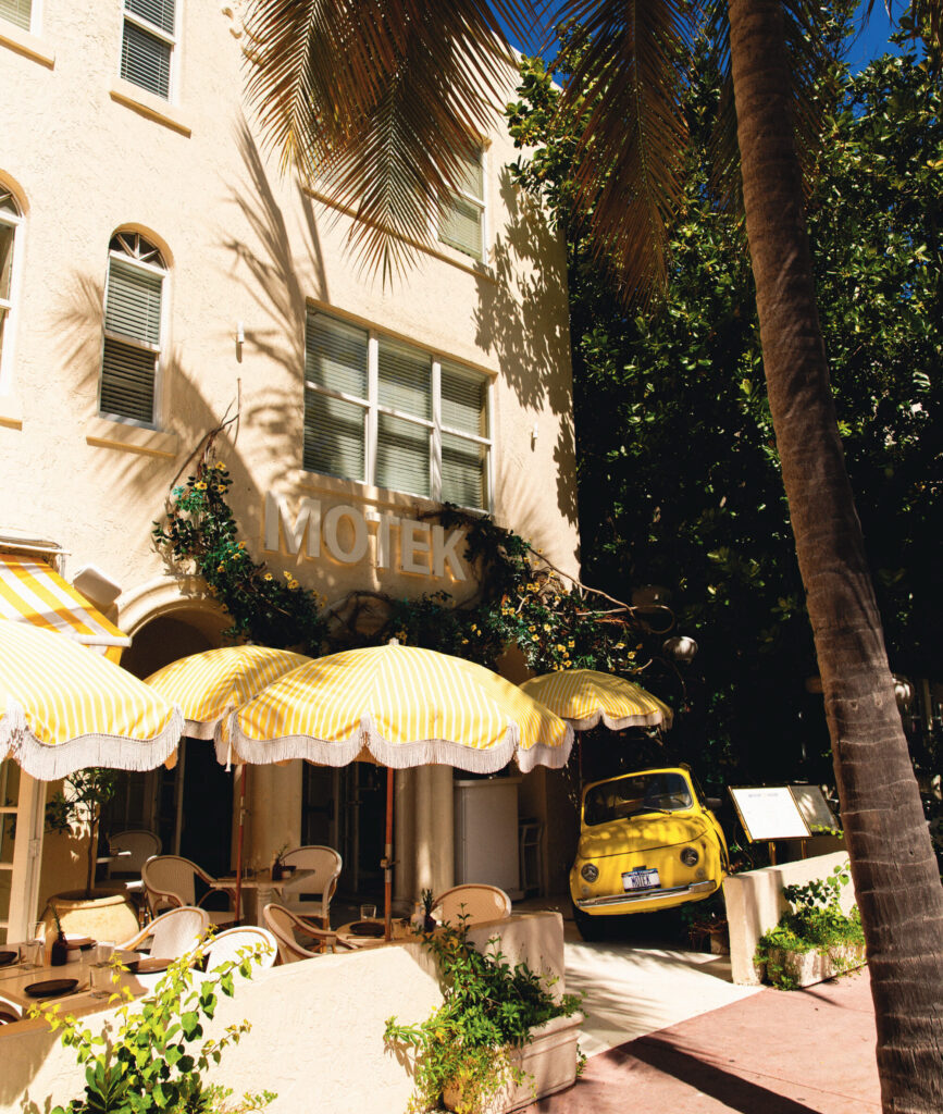 Outdoor seating at a restaurant