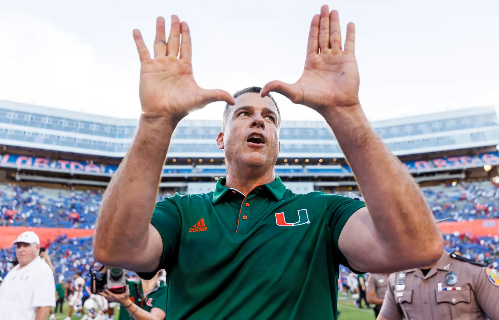Miami Hurricanes head coach Mario Cristobal