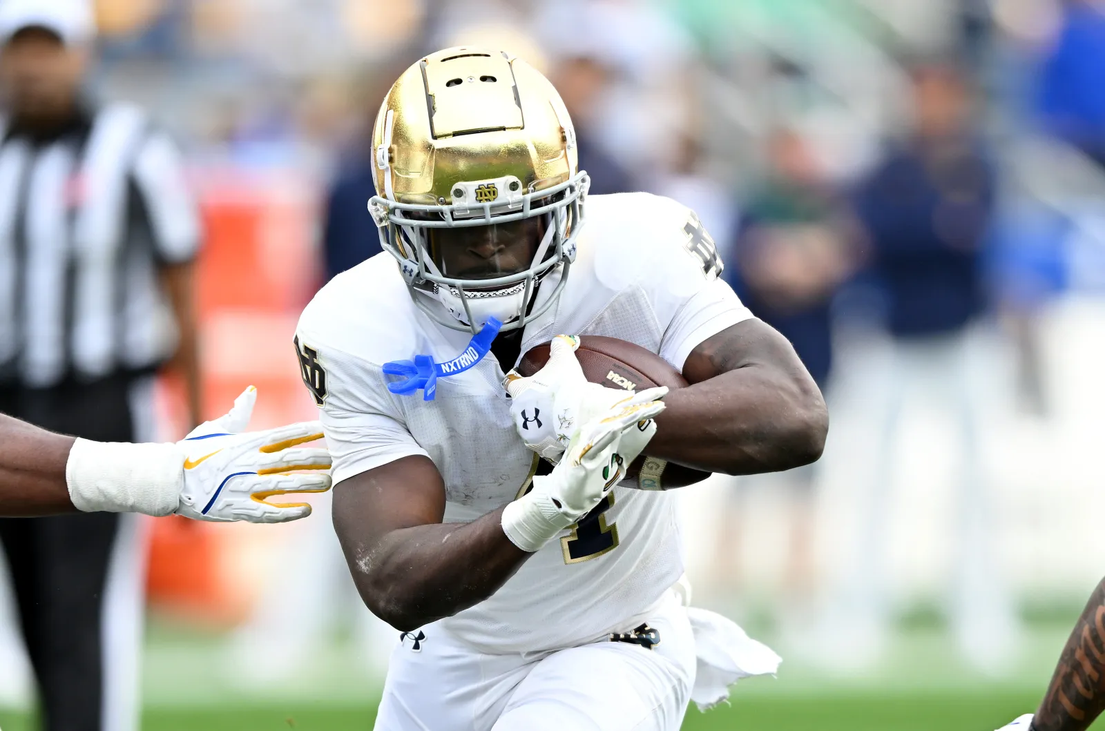 Jeremiyah Love #4 of the Notre Dame Fighting Irish