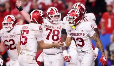 AP Top 25: Indiana is No. 1 in rankings for first time; Alabama behind Notre Dame, Miami