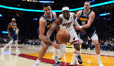 Jokic gets hurt late in 1st half, Heat pull away from there to top Nuggets 147-123 – NBC 6 South Florida