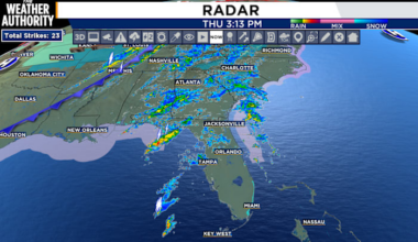 Scattered Showers Sweep Southeast Georgia, Northeast Florida