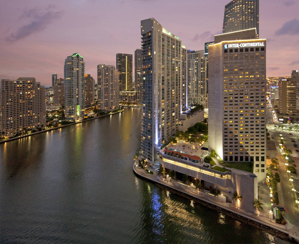 InterContinental Miami exterior evening