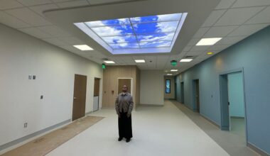Licensed Clinical Social Worker, Cassandra Castro shows the facility under construction   Photo: Melissa Eichman