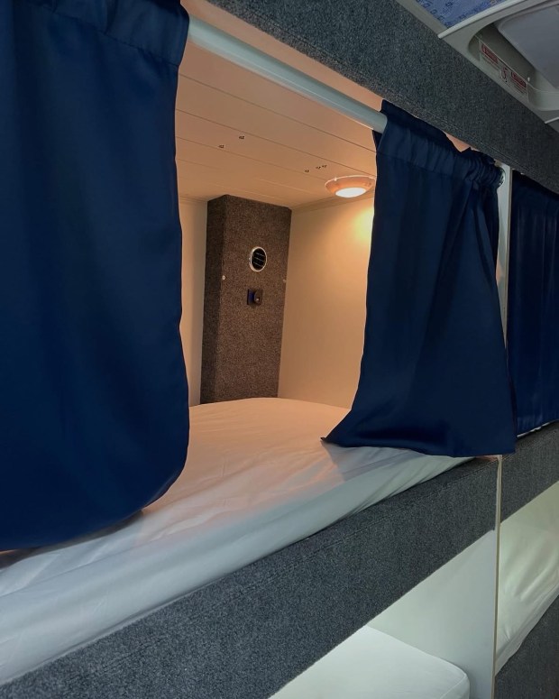 A pod on one of the sleeper buses in use by the nonprofit Matthew's Hope in Brevard County. A bus planned for use in Orange County will have the same sleeping accommodations. (Courtesy of Matthew's Hope)