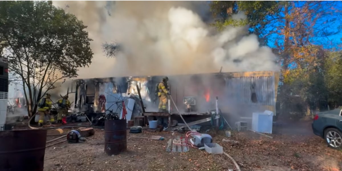 No one injured after Leon County mobile home catches fire Tuesday morning