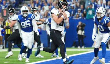 Trevor Lawrence runs for 2 scores as Jaguars close in on AFC South title with 23-17 win over Colts