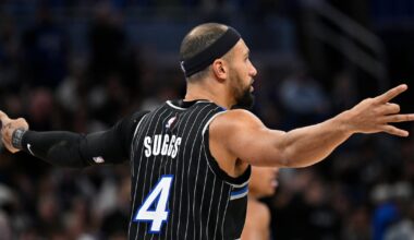 Orlando Magic's Jalen Suggs awaits tests after limping off with hip injury