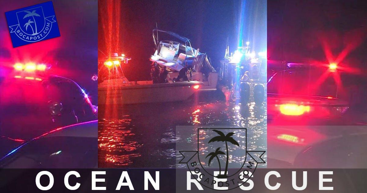 OCEAN RESCUE - Coast Guard Rescues 6 After Boat Crash In Fort Lauderdale