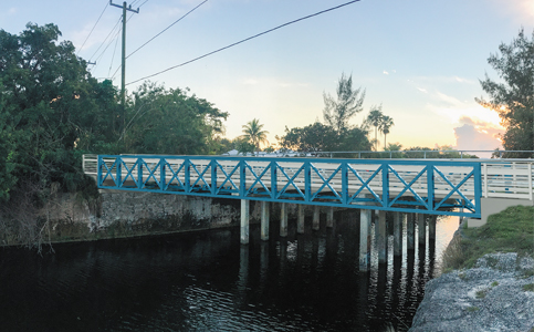 Wider Old Cutler Trail pedestrian and bike bridge on the way